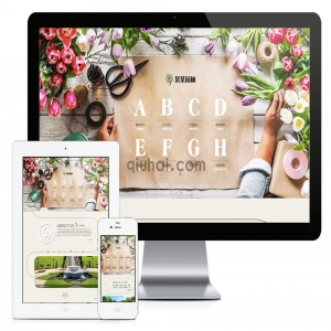 易优响应式园林花卉植物雕塑网站模板【编号7353】