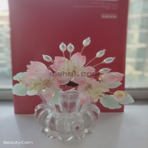 汉服古风发簪头饰品民族风格仙女古装发饰琉璃簪花流行头测发带