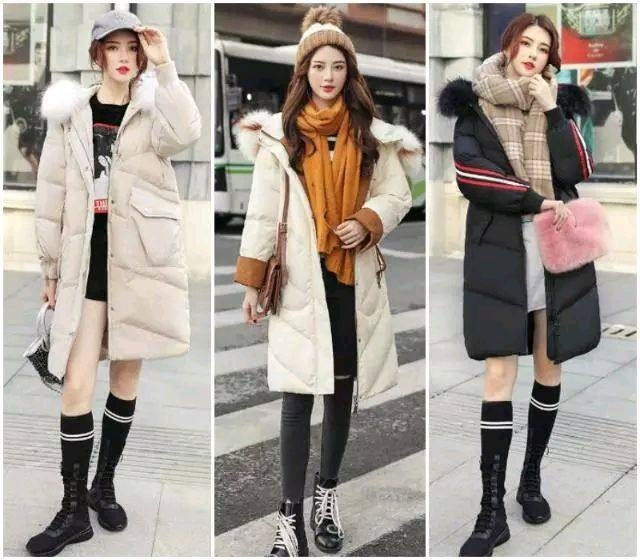 秋冬羽绒服穿搭示范，这个冬天美丽不"冻人(图5)