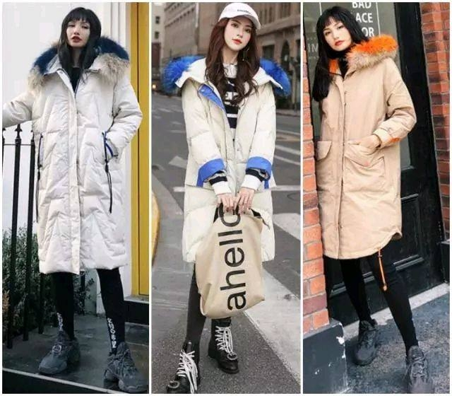 秋冬羽绒服穿搭示范，这个冬天美丽不"冻人(图9)