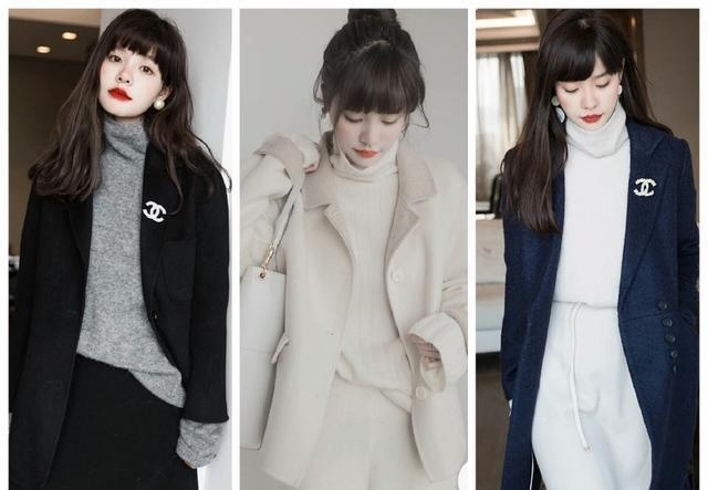 秋冬日常气质穿搭，大衣搭配针织裙，穿出最美的你(图3)