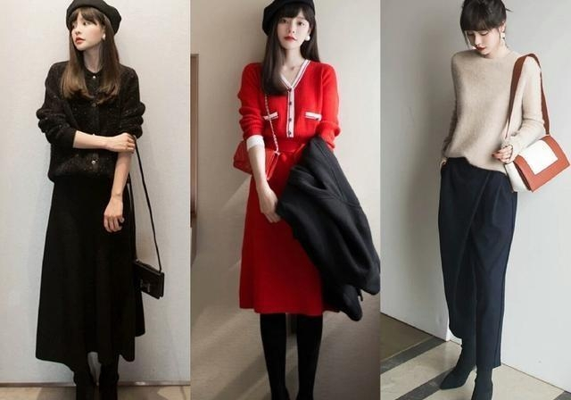 秋冬日常气质穿搭，大衣搭配针织裙，穿出最美的你(图7)