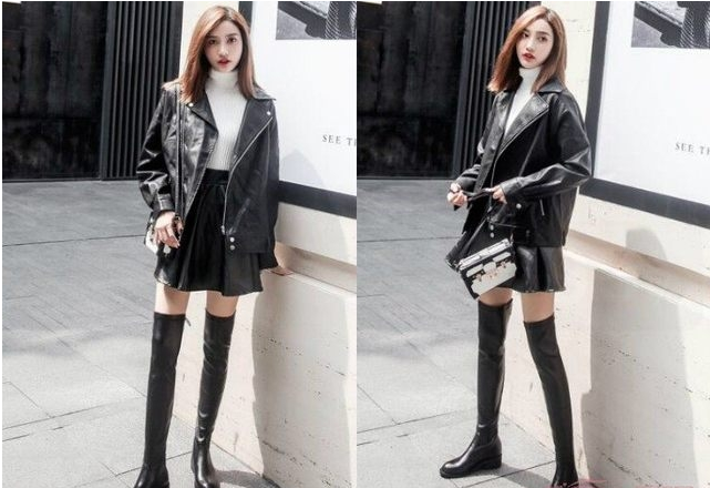 秋冬毛衣搭配长靴，小个子也能穿出大长腿(图8)