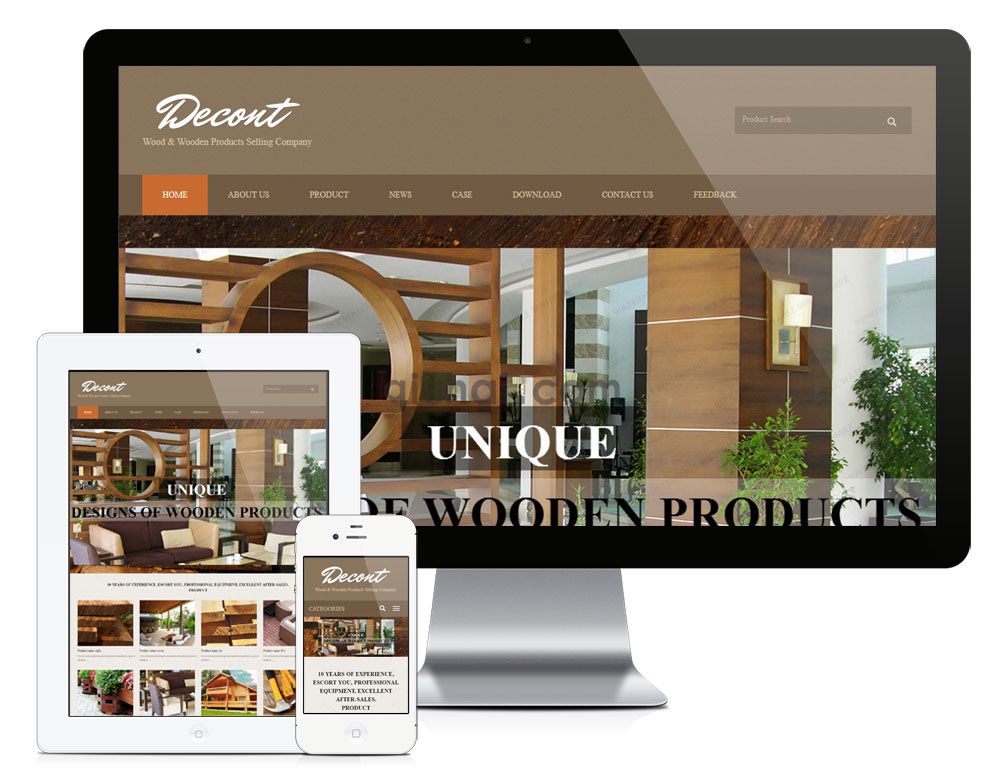 易优家装家具外贸响应式英文网站模板【编号798】(图1)